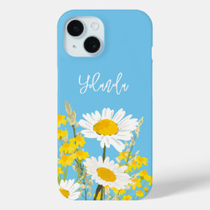 Moderne Wildflower Custom Monogram iPhone 15 Case