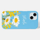 Moderne Wildflower Custom Monogram Case-Mate iPhone Case (Achterkant (horizontaal))
