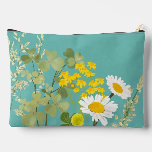 Moderne Wildflower Custom Monogram Etui (Achterkant)