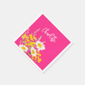 Moderne Wildflower Custom Monogram Servet (Hoek)