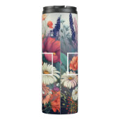 Moderne Wildflower Fotocollage – Beste Mam Gift Thermosbeker (Achterkant)