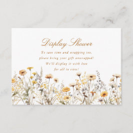 Moderne Wildflower Love is in bloei Display Shower Informatiekaartje