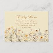 Moderne Wildflower Love is in bloei Display Shower Informatiekaartje (Voorkant)