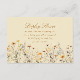 Moderne Wildflower Love is in bloei Display Shower Informatiekaartje