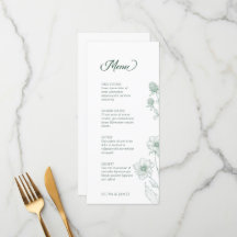 Moderne Wildflower Minimal Sage Green Wedding