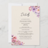 Moderne Wildflower Monogram Alles In Een Bruiloft Kaart (Achterkant)