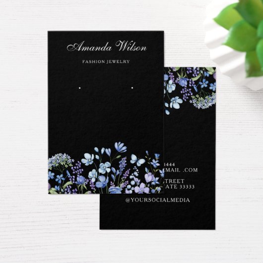 Moderne Wildflower Oorbel Sieraden Display kaart (Bureau)