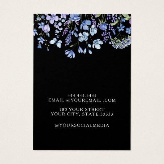 Moderne Wildflower Oorbel Sieraden Display kaart (Achterkant)