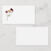 Moderne Wildflower Place Card Plaatskaartje (Voorkant / Achterkant)