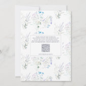 Moderne Wildflower QR Code Huwelijksuitnodiging Kaart (Achterkant)