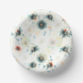 Moderne Wildflower Tuin Papier Borden Papieren Kommen (Voorkant)