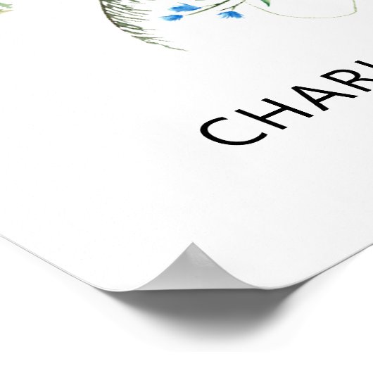 Moderne Wildflower Viering van het Leven Begrafeni Poster (Hoek)