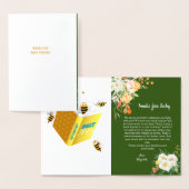 Moderne Wildflower Waterverf Baby Boek Douche Folie Kaarten (Display)