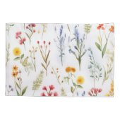 Moderne Wildflower Waterverf Botanisch Kussensloop (Achterkant)