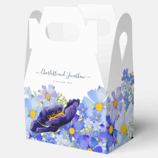 Moderne Wildflower Weddenschap Hartelijk dank Bedankdoosjes (Geopend)