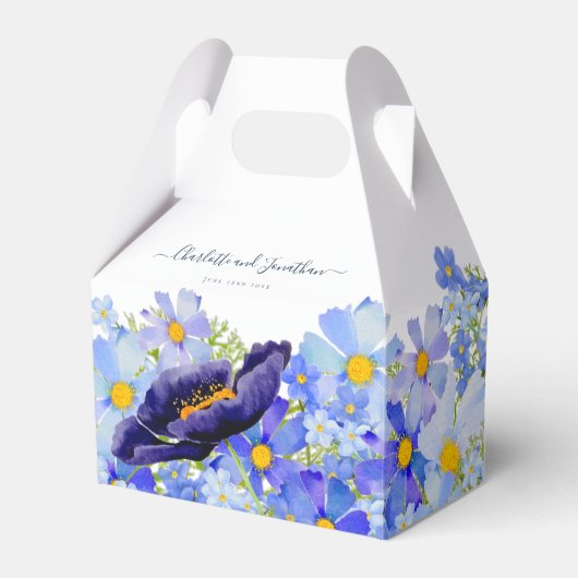 Moderne Wildflower Weddenschap Hartelijk dank Bedankdoosjes (Voorkant Zijde)