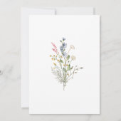 Moderne Wildflower Whimsical Floral Wreath Bruilof Kaart (Achterkant)
