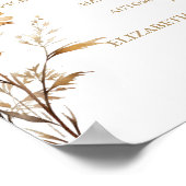 Moderne wildflowerGold Grazing tafel teken Poster (Hoek)