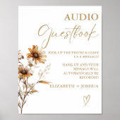 Moderne wildflowerGold Grazing tafel teken Poster (Voorkant)