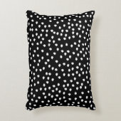 Moderne willekeurige polka-stippenpatroon zwart en accent kussen (Voorkant(Verticaal))
