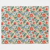 Moderne William Morris stijl rijke botanische moti Fleece Deken (Voorkant (Horizontaal))