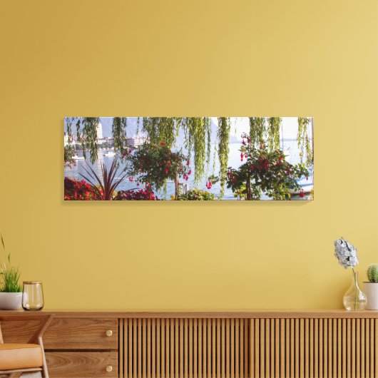 Moderne, Willow Stretched Canvas afdrukken (Insitu (Woonkamer))