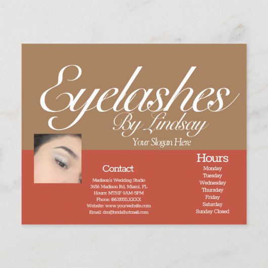 Moderne Wimpernbehandelingen Aardse Prijzen Broc Flyer (Achterkant)