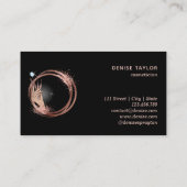 Moderne wimpertechnicus vrouw hand glinsteren visitekaartje (Achterkant)