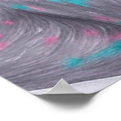 Moderne windhond in Abstracte Waterverf Custom Poster (Hoek)