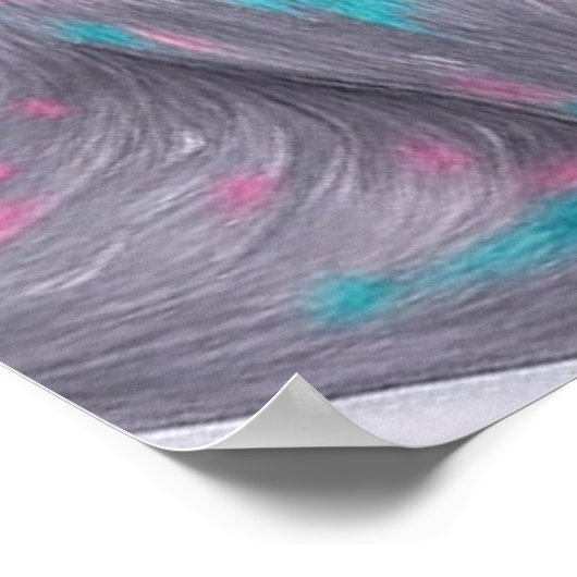 Moderne windhond in Abstracte Waterverf Custom Poster (Hoek)