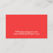 Moderne Windows Replacement Repair Washing Visitekaartje (Achterkant)