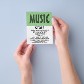 Moderne winkel voor muziekinstrumenten flyer (Hand)