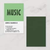 Moderne winkel voor muziekinstrumenten visitekaartje (Voorkant / Achterkant)