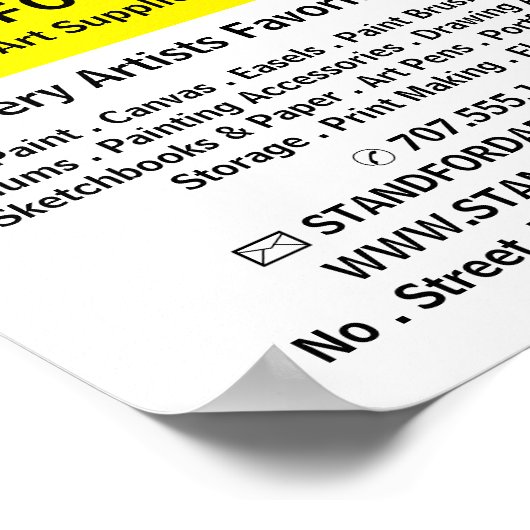 Moderne winkel voor veeleisende kunstartikelen poster (Hoek)