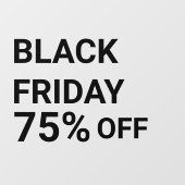 Moderne Winkelraam Black Friday Sale Raamsticker (Vel)