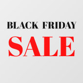 Moderne Winkelraam Black Friday Sale Raamsticker (Vel)