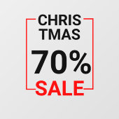 Moderne Winkelraam Kerst Sale Raamsticker (Vel)