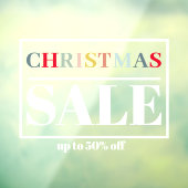 Moderne Winkelraam Kerst Sale Raamsticker (Vel 3)