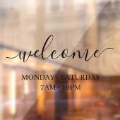 Moderne Winkelraam Welkom Raamsticker (Vel 2)