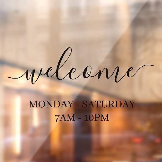 Moderne Winkelraam Welkom Raamsticker (Vel 2)