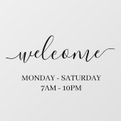 Moderne Winkelraam Welkom Raamsticker (Vel)