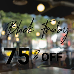 Moderne winkelruit Black Friday Sale Ruitstickers Raamsticker