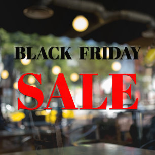Moderne Winkelruit Black Friday Sale Ruitstickers Raamsticker