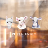 Moderne winkelruit huisdiervriendelijke leuke raam raamsticker (Vel 2)