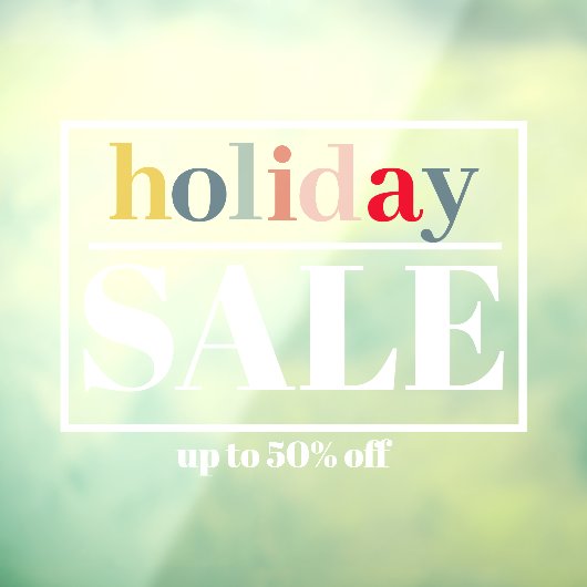 Moderne Winkelruit Korting Feestdagen Raamsticker (Vel 3)