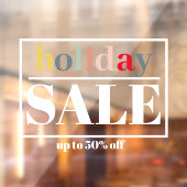 Moderne Winkelruit Korting Feestdagen Raamsticker (Vel 2)