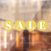 Moderne winkelruit Sale Gele vensterfolie Raamsticker (Vel 2)