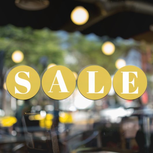 Moderne winkelruit Sale Gele vensterfolie Raamsticker