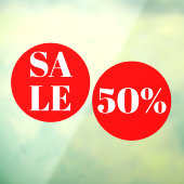 Moderne winkelruit Sale-vensterfolie Raamsticker (Vel 3)