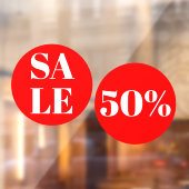 Moderne winkelruit Sale-vensterfolie Raamsticker (Vel 2)